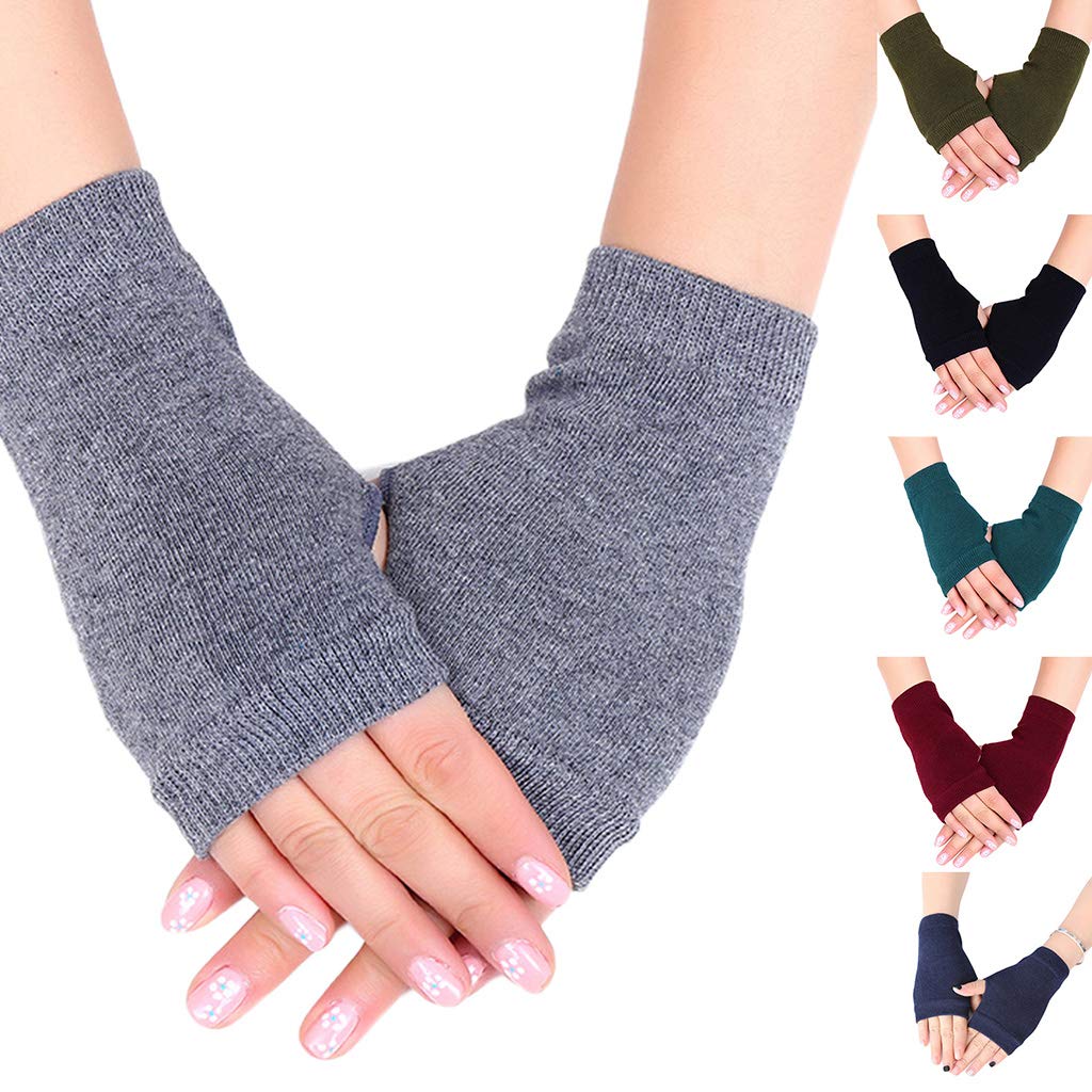 Amazon.co.jp: TAIYANBEST ユニセックス コットン ニット 指なし手袋